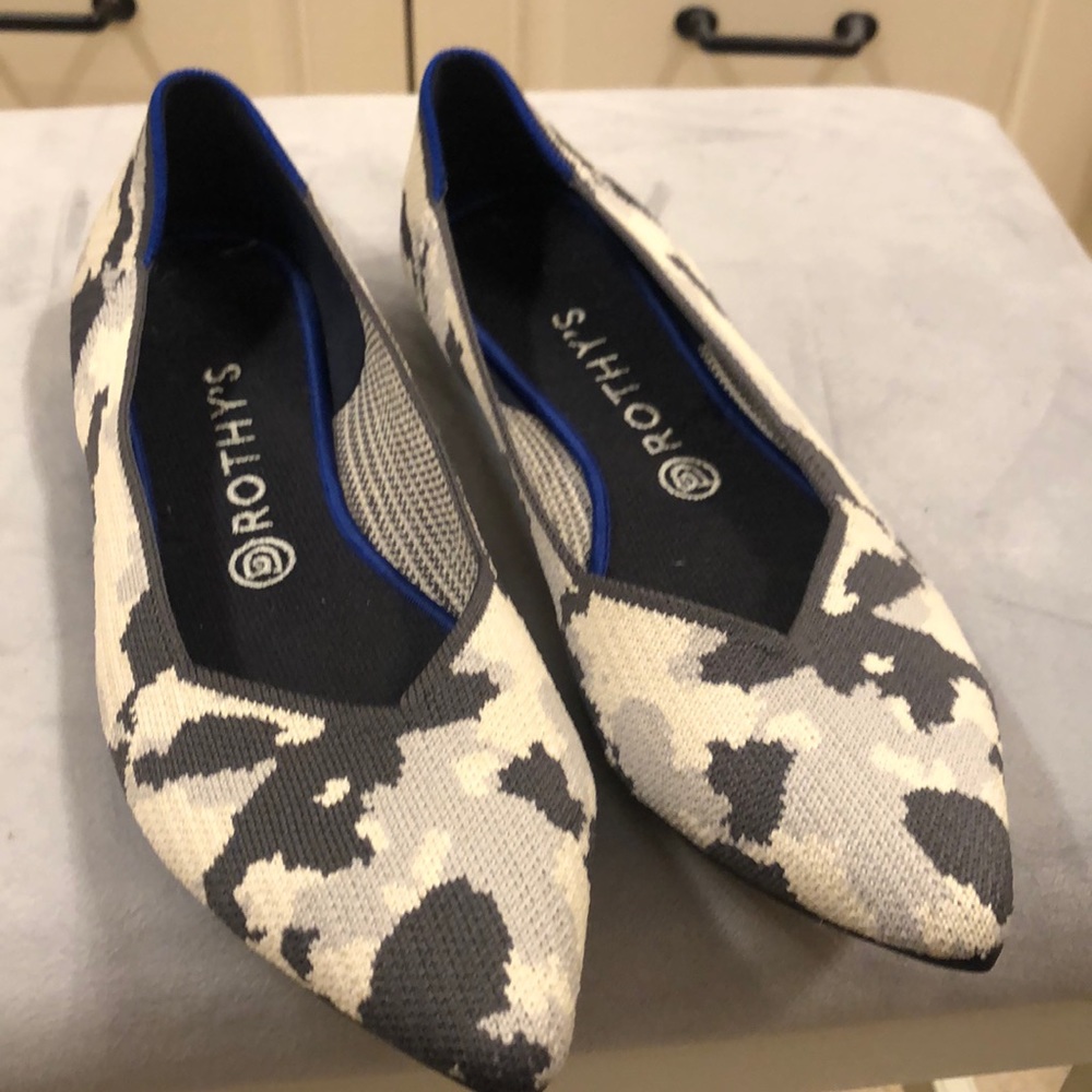 Rothys points - light grey camo